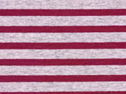 Sweat Alpenfleece Streifen, weinrot