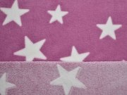 Wellness Fleece Jacquard  Sterne, dunkles altrosa