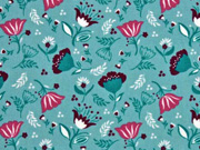 Feincord Kelchblumen, altmint