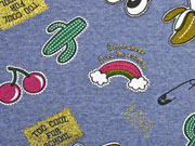 Alpenfleece Sweat Too Cool For School, jeansblau