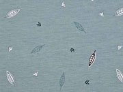 Jersey mit Bl�ttern, dunkelmint