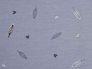 Jersey mit Bl�ttern, rauchblau