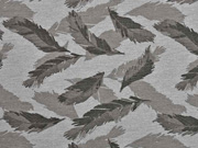 Jersey Federn, taupe grau melange