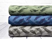 Jersey Federn, taupe grau melange