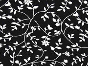 Viskose Bl�tter Ranken,  schwarz