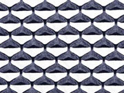 Jacquard Jersey Sanduhr grafisches Muster, graublau