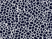 Blusenstoff Crepe Kringel, dunkelblau