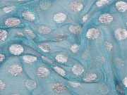 T�ll mit Glitzerpunkten Sparkling Dots t�rkis