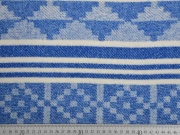 Wollstoff Peru Inkamuster himmelblau cremewei�