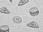 Sweat Hamburger & Ice Cream, schwarz grau