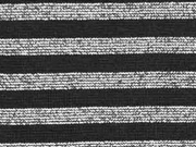 glattes B�ndchen Glitzer Streifen, schwarz silber