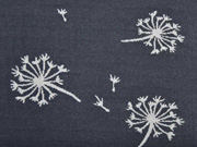 Jacquard Jersey Pusteblume, dunkelglrau grau