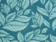 Jaquard Jersey Bl�tter mint auf petrol