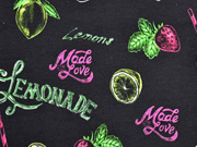 Jersey Digitaldruck Lemonade, schwarz