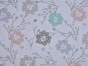 Organic Sweat Zweige Blumen, hellblau melange