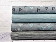 Jersey Streifen Blurry Stripes, grau altrosa