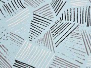 Jersey diagonale Linien, hellblau