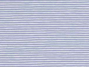 Jersey Streifen 1 mm garngef�rbt, hellblau