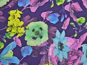 Chiffon Blumen, dunkelblau hellgr�n t�rkis