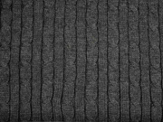 RESTST�CK 30 CM dicker Strickstoff Zopfmuster, anthrazit