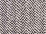 Scuba Wildleder Touch Fischgr�tmuster, dunkelgrau beige