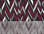 Jacquard Jersey (Strick) Zick Zack, bordeaux grau