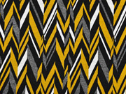 Jacquard Jersey (Strick) Zick Zack, ocker grau