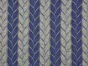 Jacquard Jersey Zopfmuster, dunkelblau grau melange