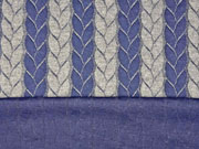Jacquard Jersey Zopfmuster, dunkelblau grau melange
