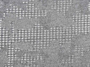 Strickstoff Hahnentritt Glitzer, hellgrau meliert