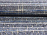 Jacquard Jersey Glencheck, blau camel schwarz wei�