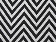 Jacquard Jersey Zick Zack, schwarz meliert