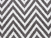 Jacquard Jersey Zick Zack, grau meliert