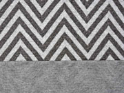 Jacquard Jersey Zick Zack, grau meliert