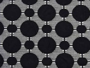 Strukturjersey Kreise, schwarz