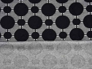 Strukturjersey Kreise, schwarz