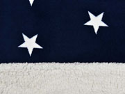 Doubleface Jaquardfleece Sterne Teddyfleece, dunkelblau