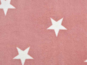 Doubleface Jaquardfleece Sterne Teddyfleece, altrosa