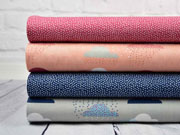 Baumwollstoff Wolken, aprikot