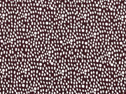 Baumwollstoff Tropfen, ecrue dunkelbraun