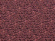 Baumwollstoff Tropfen, rostrot dunkelbraun