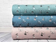 Sweat Alpenfleece Tiere im Kreis, altmint meliert