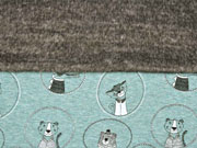 Sweat Alpenfleece Tiere im Kreis, altmint meliert