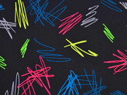 Softshell Kritzelstriche, Neonfarben schwarz