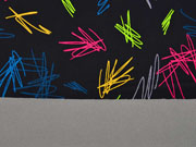 Softshell Kritzelstriche, Neonfarben schwarz