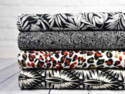 Viskose Striche, wei� schwarz