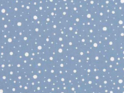 Baumwollstoff kleine Punkte, wei� rauchblau