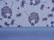 Softshell Stoff Pusteblumen, navy melange