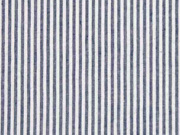 Seersucker Baumwollstoff Streifen, wei� blaugrau