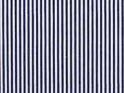 Elastische Baumwolle Streifen, wei� dunkelblau